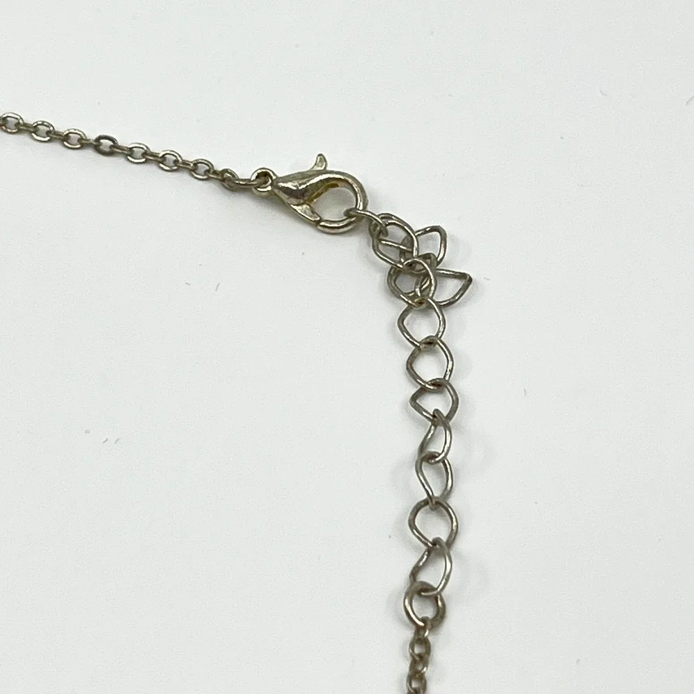 VTG Y2K Silver Tone‎ Angel Wings Pendant Necklace Retro Celestial Boho Jewelry